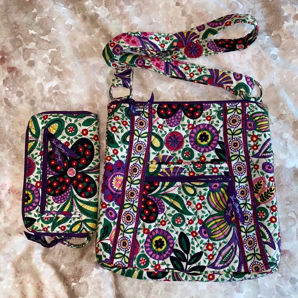 Vera Bradley crossbody bag and wallet
